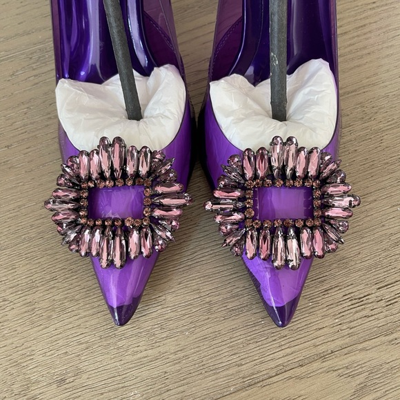 Good American Cinderella Lucite Pumps - Purple - Picture 7 of 9